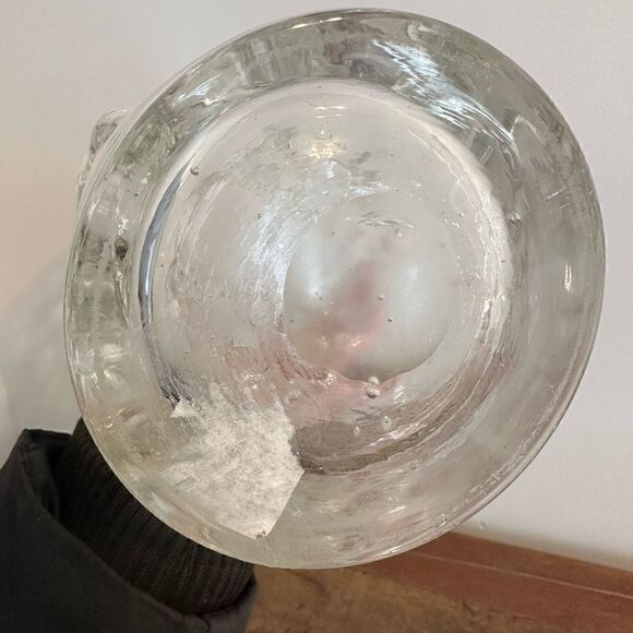 Vintage Italian Lattice Cut Glass Tall Vase - Picture 7 of 10